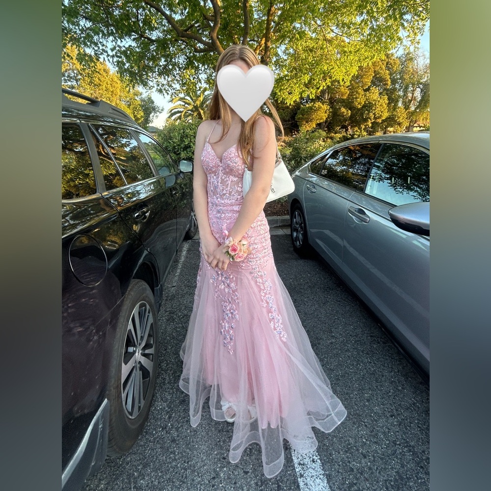 Elegant Pink Evening Gown/Prom